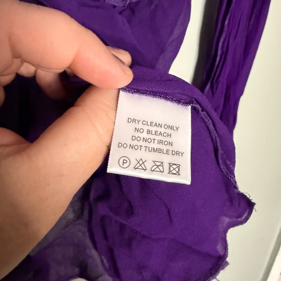 Rat & Boa Aphrodite blouse in purple witchy whimsigoth open tie front top - Picture 4 of 9